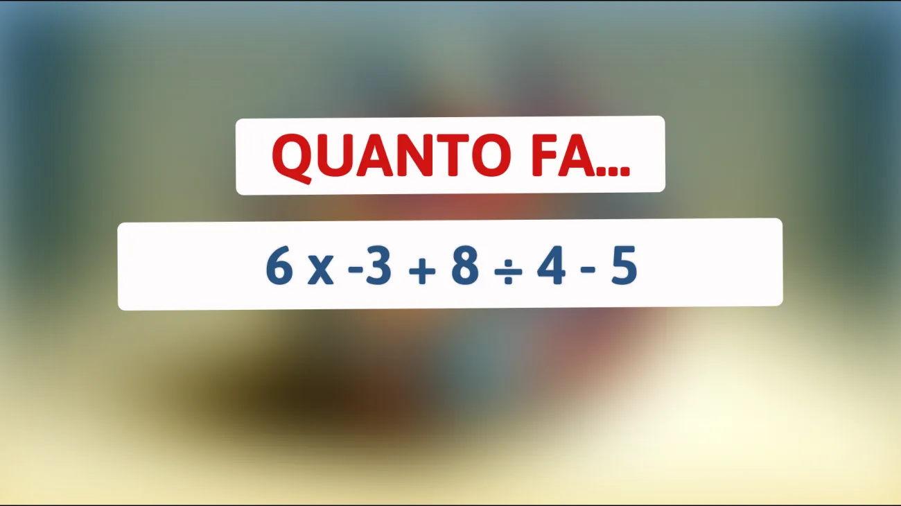 Scopri se sei davvero un genio risolvendo questo semplice enigma matematico! Solo il 2% ci riesce al primo tentativo. Hai il coraggio di provarci?"