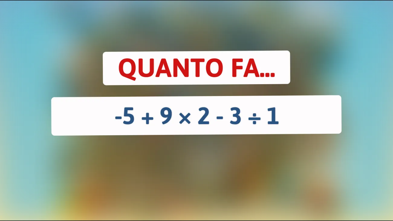 \"Scoprilo subito! Il rompicapo matematico che sta mettendo in crisi anche i cervelli più brillanti!\""