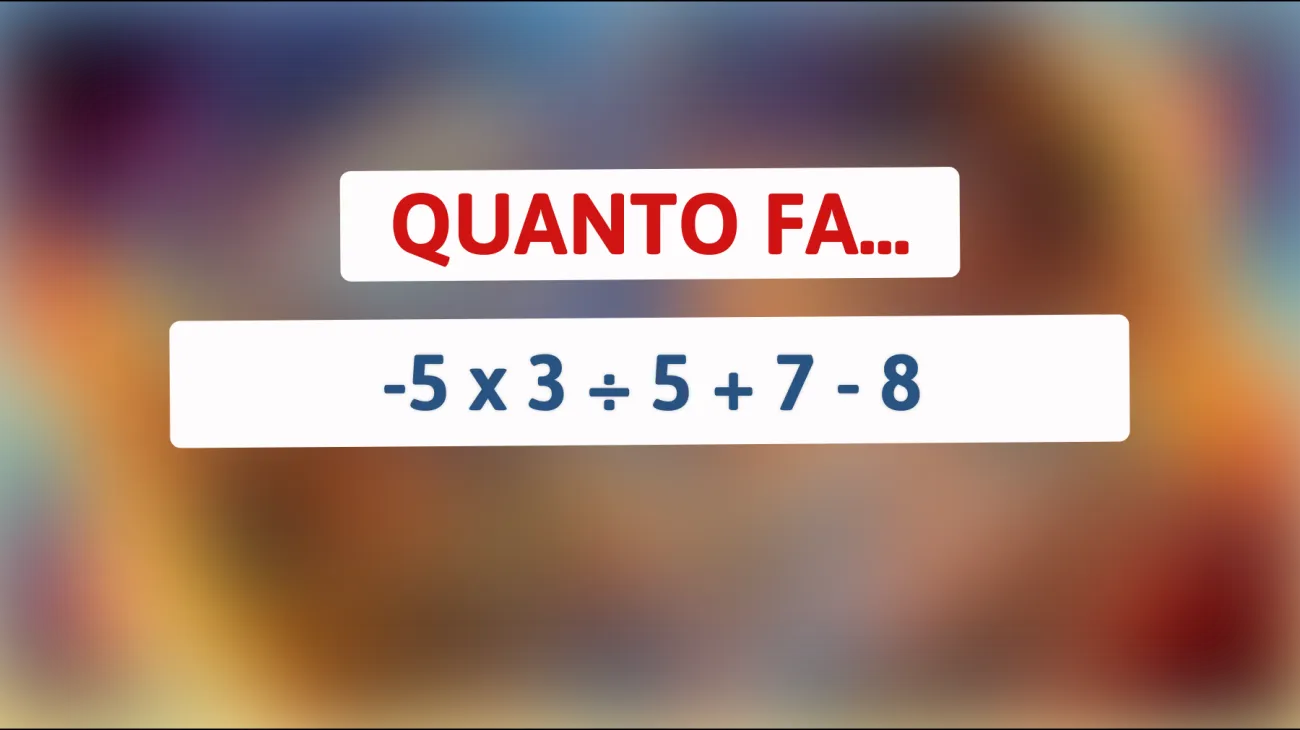 \"Sfida la tua mente: riuscirai a risolvere questo enigma matematico che solo pochi geni possono decifrare?\""