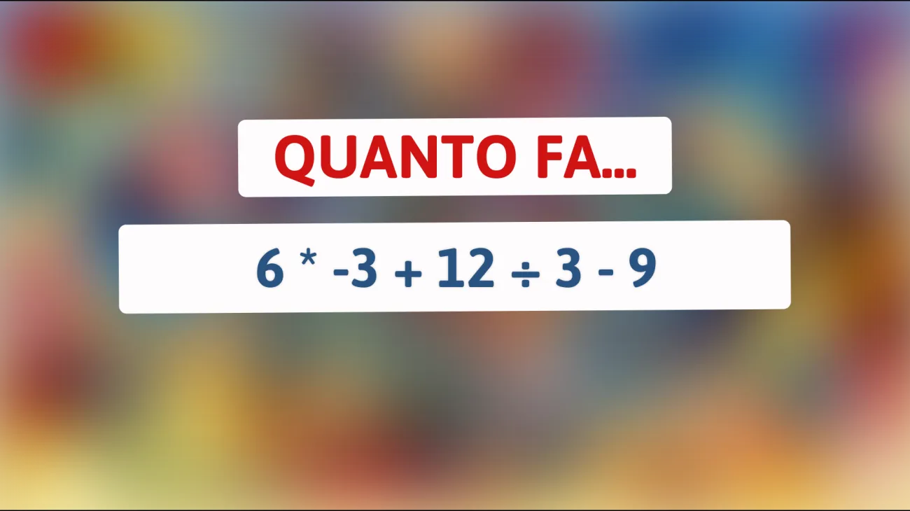 Metti alla prova il tuo genio: riesci a risolvere questo enigma matematico che solo pochi riescono a capire?"