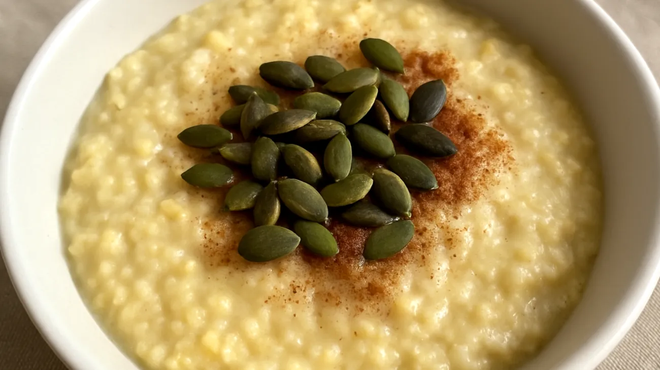 Porridge di miglio con semi di zucca e cannella"