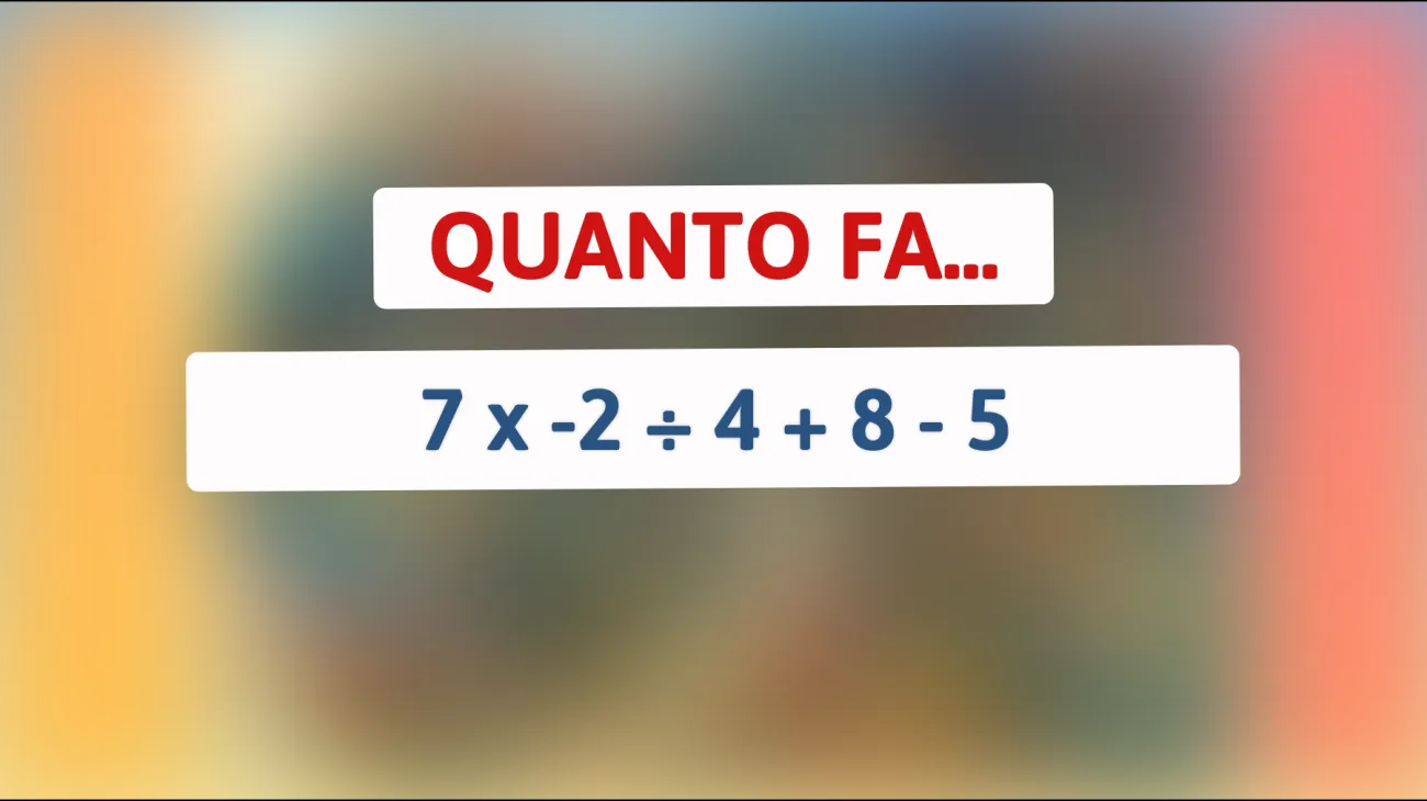 Solo i geni riescono a risolvere questo indovinello matematico! Prova a sfidare il tuo QI!"