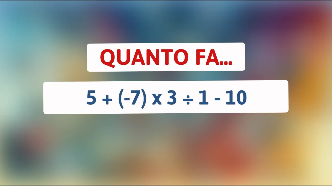 Solo il 1% dei geni può risolvere questo indovinello matematico senza errori! Riesci a fare il calcolo complesso? Scopri se sei tra i migliori!"