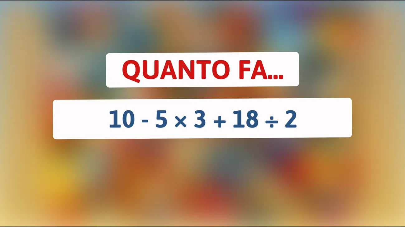 Solo il 5% riesce a risolverlo! Sei abbastanza geniale da risolvere questo enigma matematico? Scoprilo ora!"